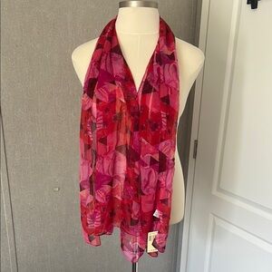 Max Edition Pink and Red  Scarf Wrap NWT